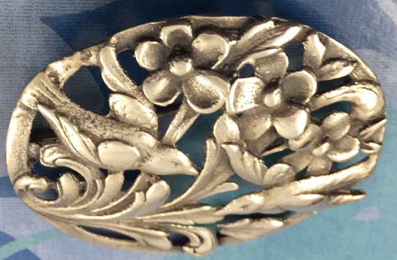 Vintage Cast Sterling Silver Birds and Flowers  B… - image 5