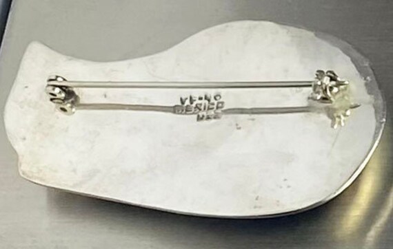 Mexican Cat Brooch  Solid 3 dimensional Sterling … - image 4