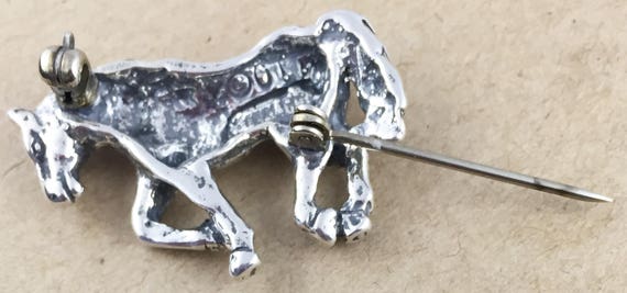 Horse Brooch Pin in Sterling Silver Vintage. copy… - image 6
