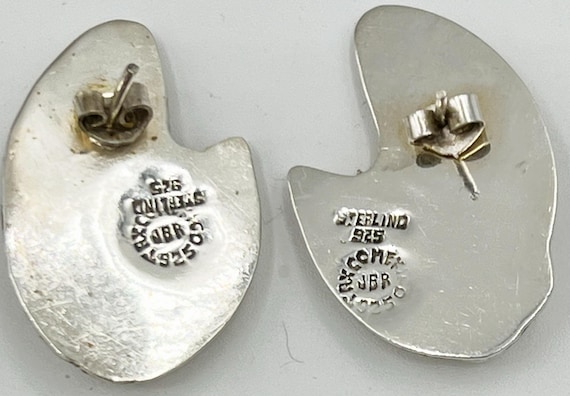 Earrings, Mexico, Solid Sterling Silver, Signed, - image 6