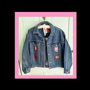 Jacket Blue Denim Girls  1980&#39;s PreWorn Vintage Calvin Klein