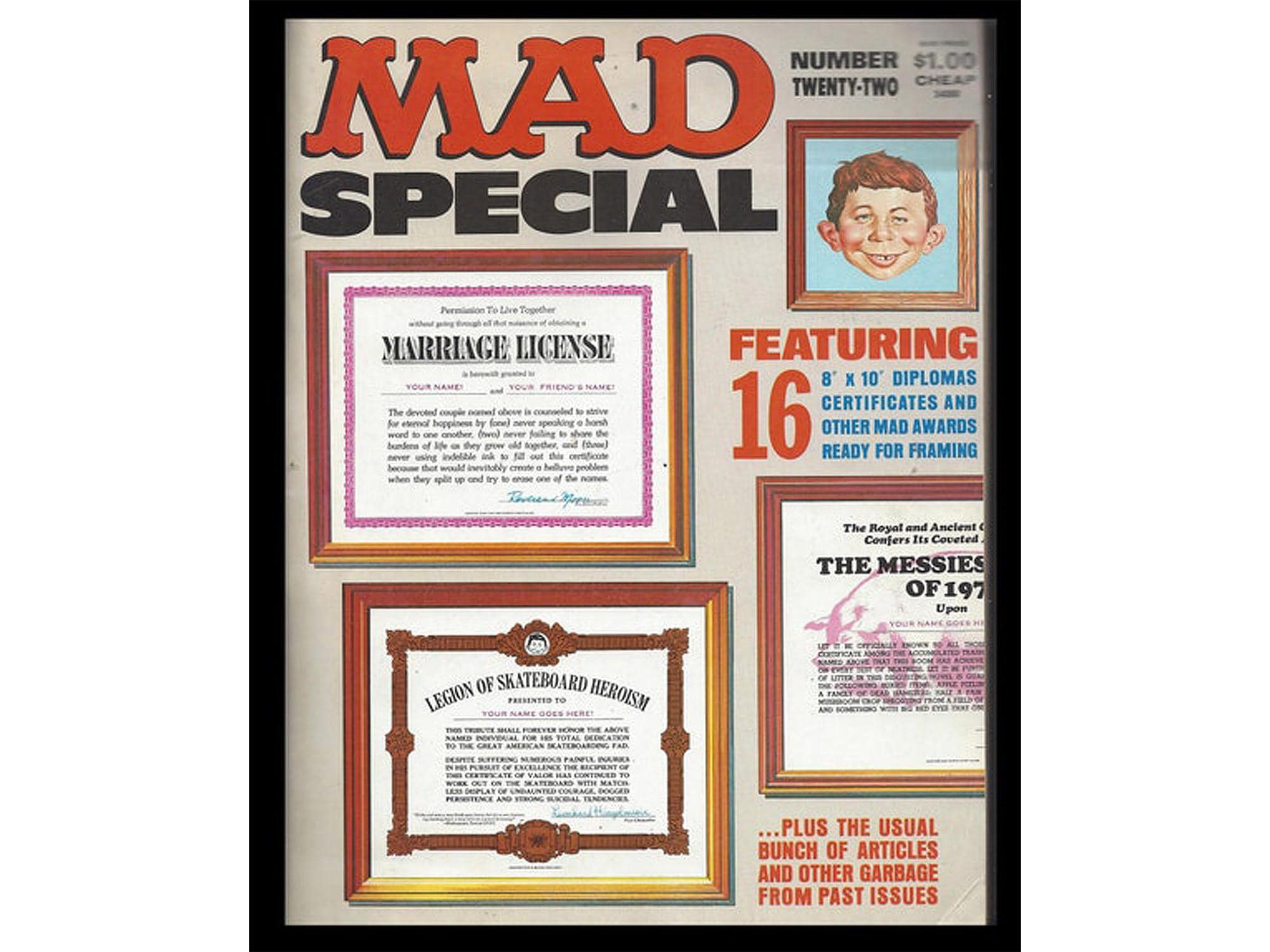 Mad (magazine) Special Number 22 Humor Diplomas Comics 1970's - Etsy