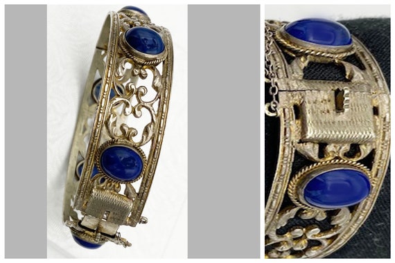 Peruzzi  Cuff Bracelet Lapis Lazuli and Sterling … - image 3