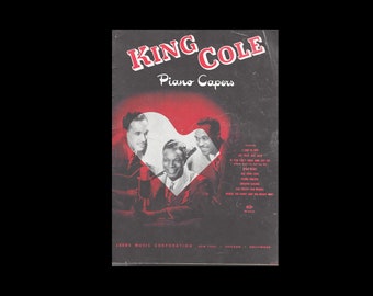 King Cole Piano Capers. Piano Scores 1946 collection Vintage