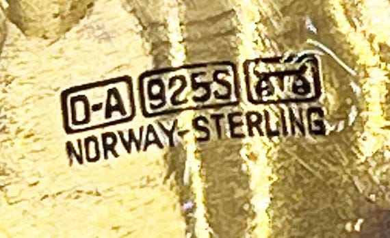 Vintage David-Andersen Red Enamel Butterfly Brooc… - image 7