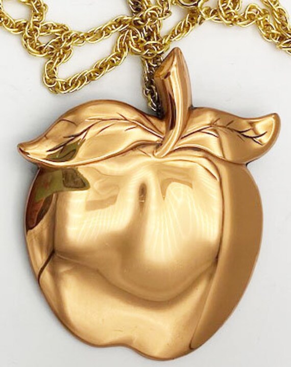 Apple Pendant Necklace by Coppercraft Guild of Ta… - image 3