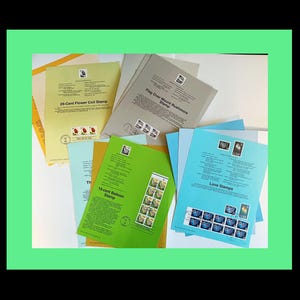 USA Souvenir Pages Stamps May thru August of 1991 - First Day of Issue
