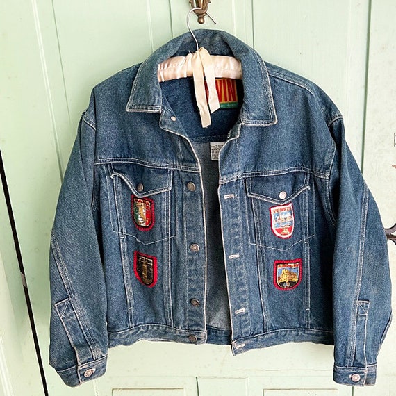 Jacket Blue Denim Girls  1980's PreWorn Vintage C… - image 10