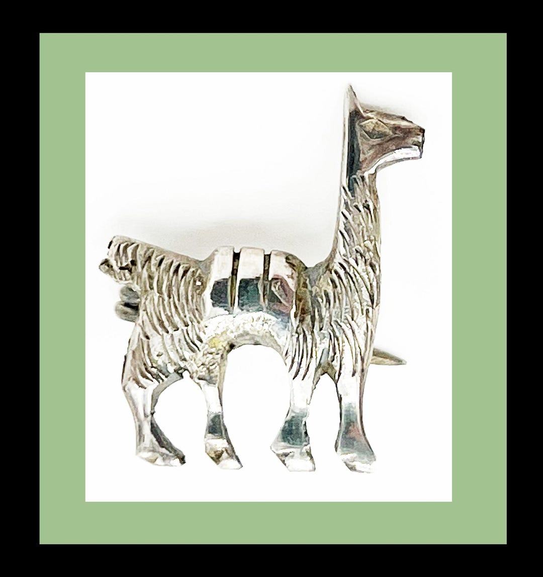 Tiny Lama Brooch Sterling Silver - Miniature Cast Alpaca or Llama Lapel ...