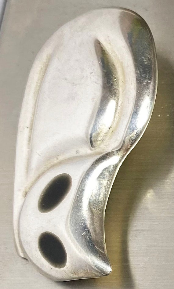 Mexican Cat Brooch  Solid 3 dimensional Sterling … - image 7