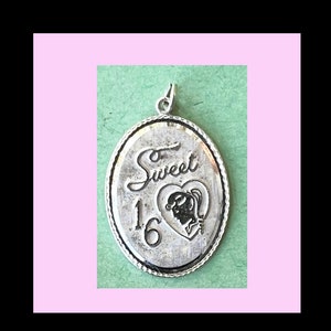 Sweet  Sixteen  Vintage  Charm  Sterling Silver