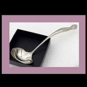 Cream Ladle by Towle in Canterbury Pattern. Vintage Fancy Monogram