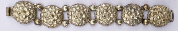 CINI Sterling Silver Repousse Pinecone Link Brace… - image 6