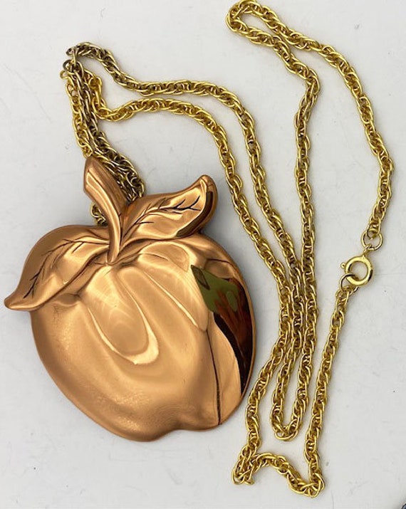 Apple Pendant Necklace by Coppercraft Guild of Ta… - image 2