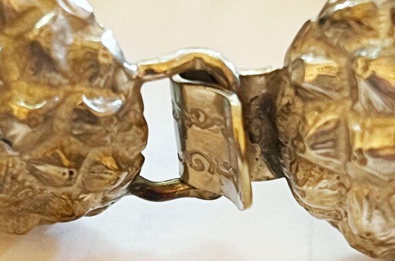 CINI Sterling Silver Repousse Pinecone Link Brace… - image 9