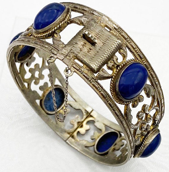 Peruzzi  Cuff Bracelet Lapis Lazuli and Sterling … - image 2