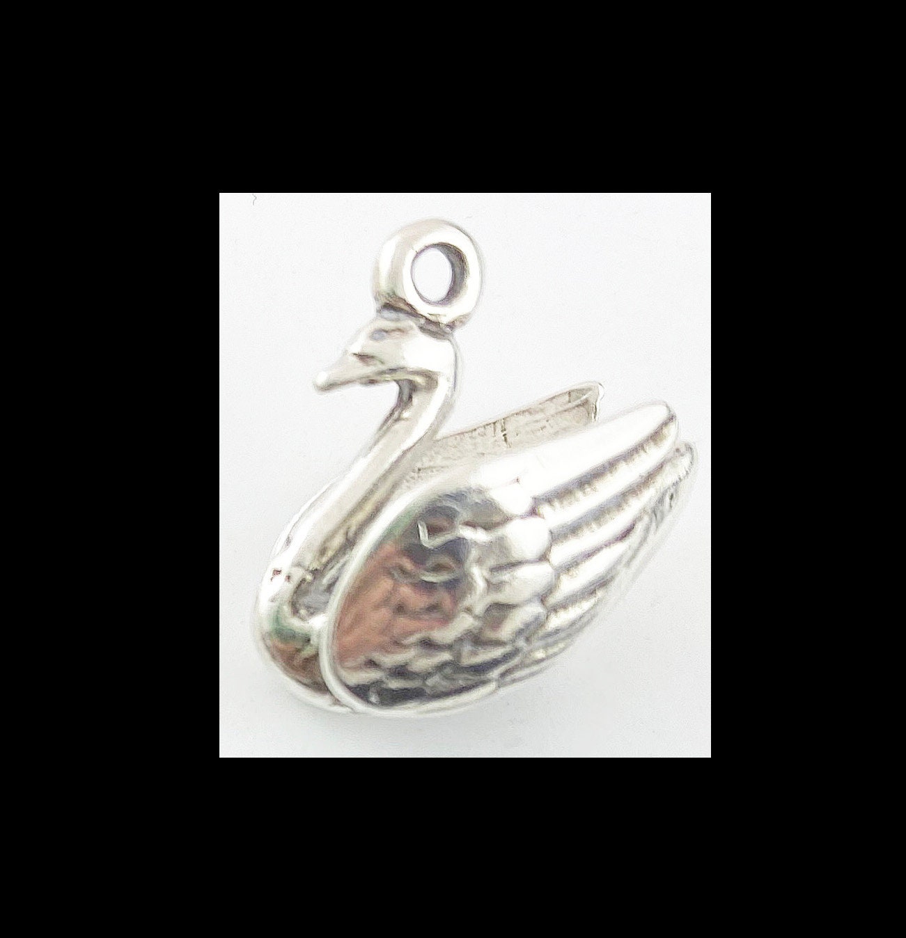 Charme Vintage Cygne En Argent Sterling 925 - Grand Modèle 6,3 G 2,5 Cm Occasion