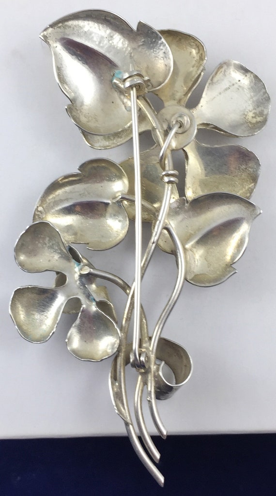 Large Rose  Floral Solid  and Dramatic Sterling S… - image 6