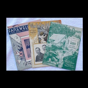 Barbelle, Sheet Music Artist - Three Covers with Music Vintage 1918-20&#39;s