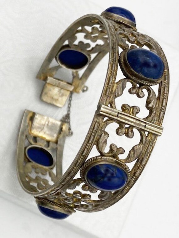 Peruzzi  Cuff Bracelet Lapis Lazuli and Sterling … - image 6