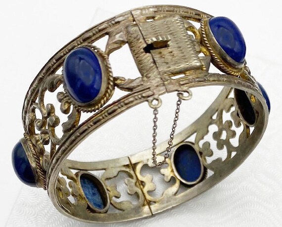 Peruzzi  Cuff Bracelet Lapis Lazuli and Sterling … - image 9