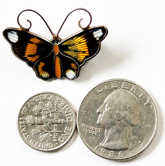 Butterfly Brooch David-Andersen, Norway, Signed, … - image 3