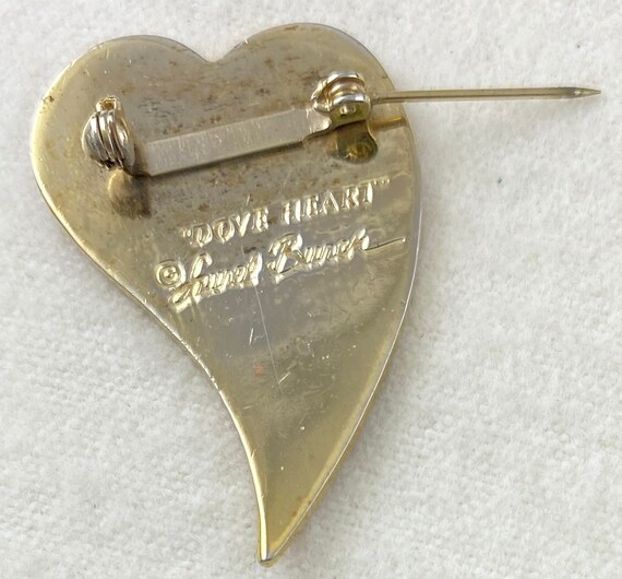 Laurel Burch "Dove Heart"  Brooch  Signed. - image 6
