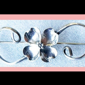 Stuart Nye Dogwood Brooch #4 in Inventory. Vintage Signed Sterling Silver
