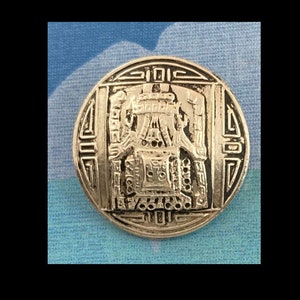 Silver 800 Button South American  Motif.