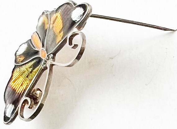 Butterfly Brooch David-Andersen, Norway, Signed, … - image 6