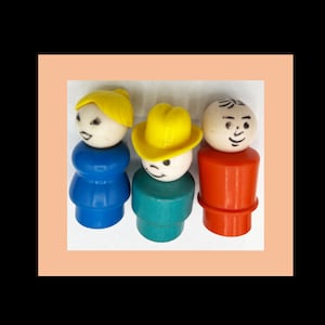 Three (3) Fisher Price Little People Vintage from the 70's80's