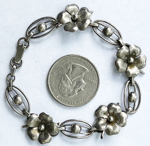 Two (2) Bracelets, Link, Sterling Silver. Vintage… - image 5