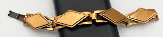 Rebajes Signed Copper Diamond Link Bracelet  Vint… - image 9