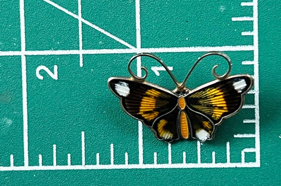Butterfly Brooch David-andersen, Norway, Signed, Sterling Enameled