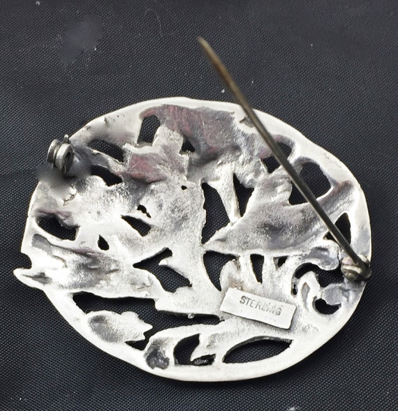 Vintage Cast Sterling Silver Birds and Flowers  B… - image 6
