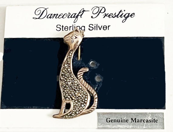 Danecraft Sterling Silver and Marcasite Cat Scatt… - image 8