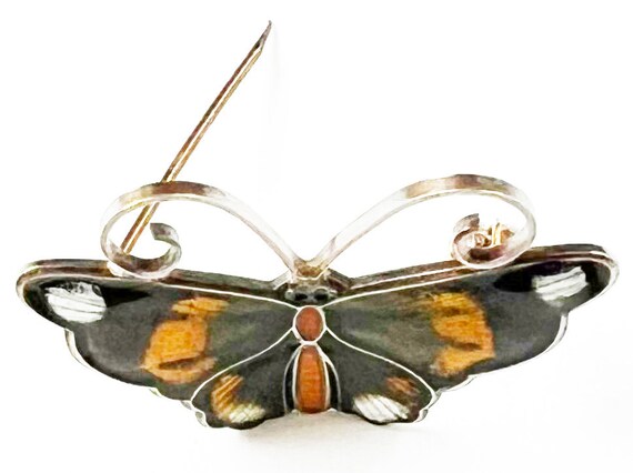 Butterfly Brooch David-Andersen, Norway, Signed, … - image 5