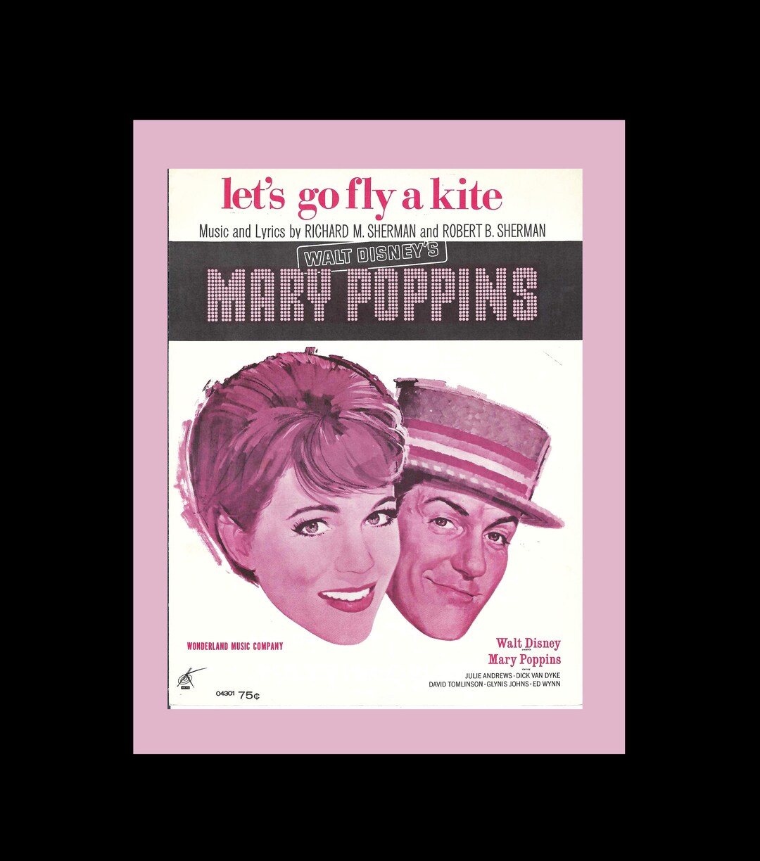 Mary Poppins Sheet Music 1963 let's Go Fly a Etsy