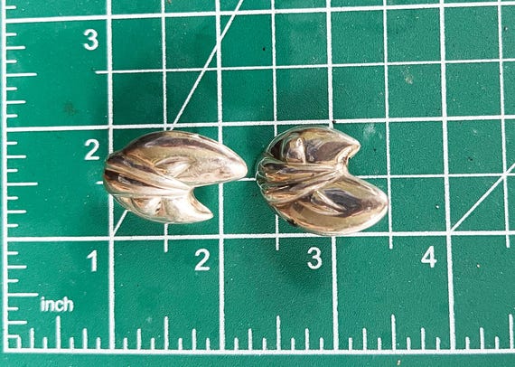 Earrings, Mexico, Solid Sterling Silver, Signed, - image 2