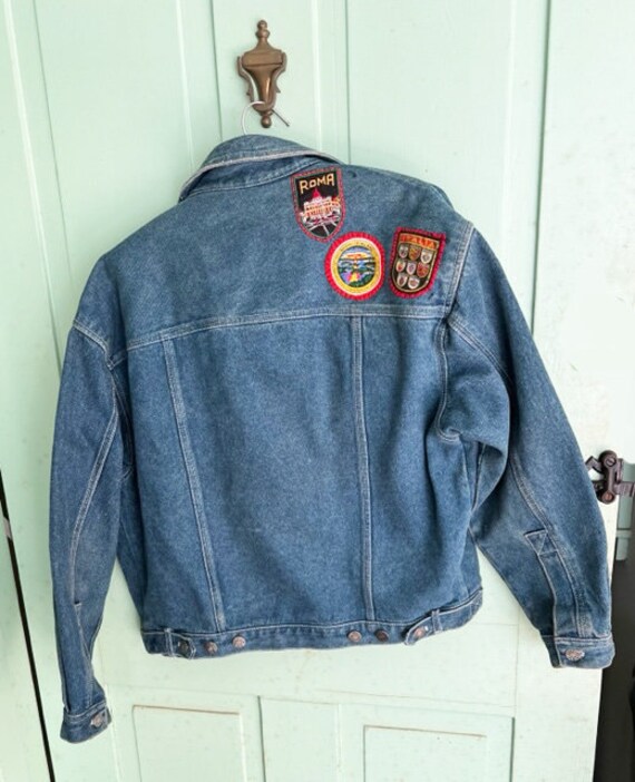 Jacket Blue Denim Girls  1980's PreWorn Vintage C… - image 6