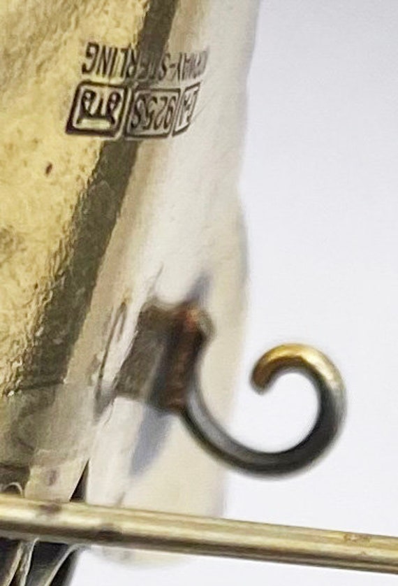 David-Andersen White Enamel Butterfly Brooch Sign… - image 10