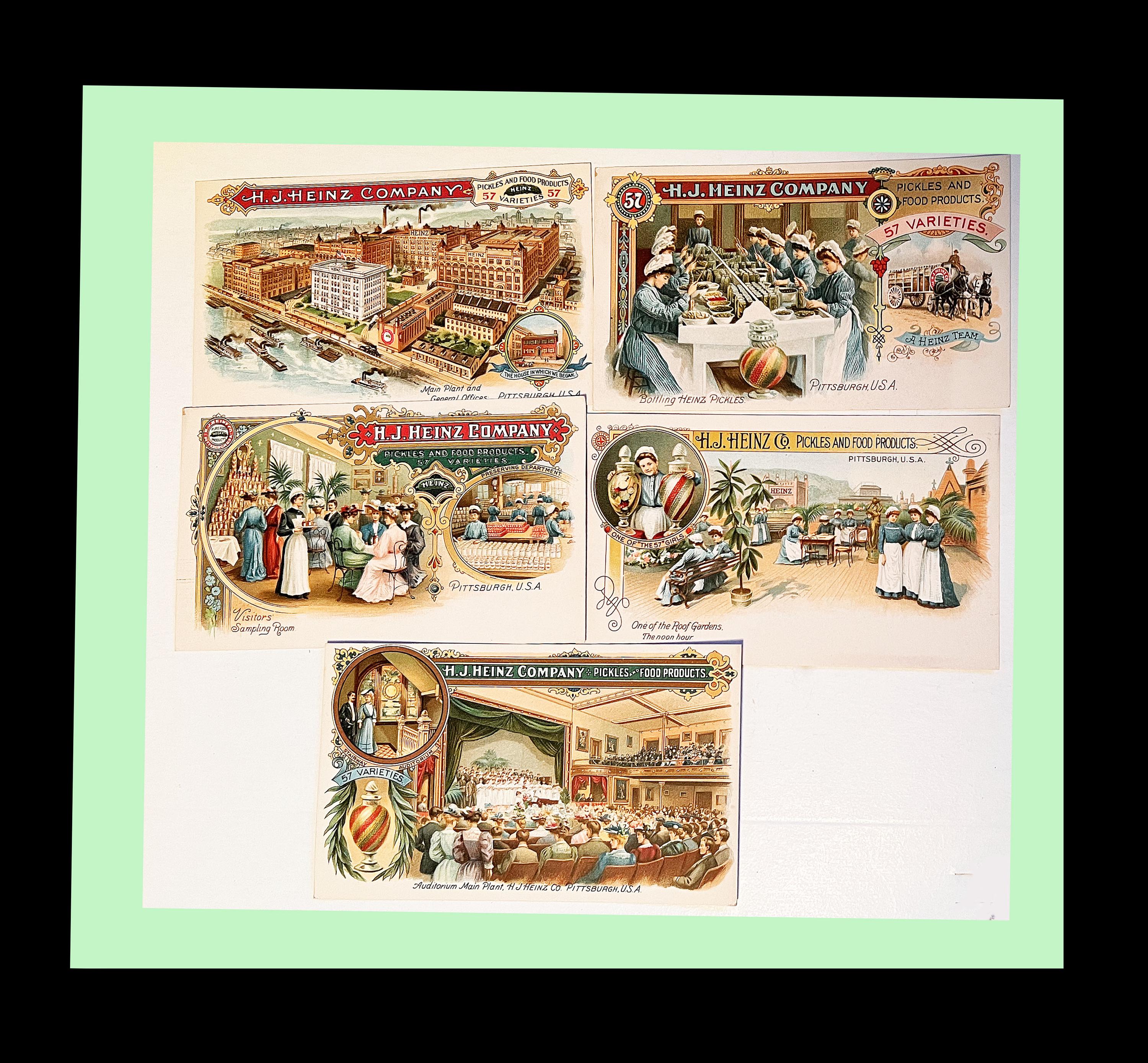Vintage Heinz Advertising Postcards – Pittsburgh Factory, Circa