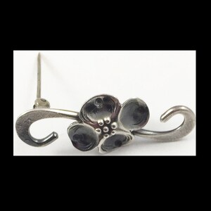 Sterling Silver Dogwood Brooch Pin  Signed &quot;MA&quot;