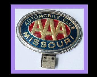 Automobile Club AAA Missouri Metal Badge Vintage