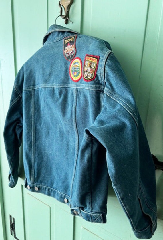 Jacket Blue Denim Girls  1980's PreWorn Vintage C… - image 3