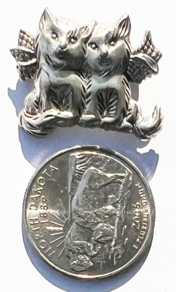 Little Kittens Scatter Pin/Brooch Sterling Silver… - image 5