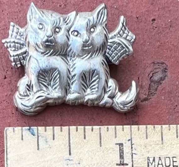 Little Kittens Scatter Pin/Brooch Sterling Silver… - image 4
