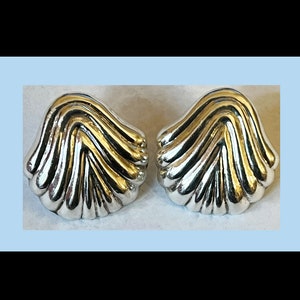 Vintage Shell Earrings Sterling Silver for Pierced Ears