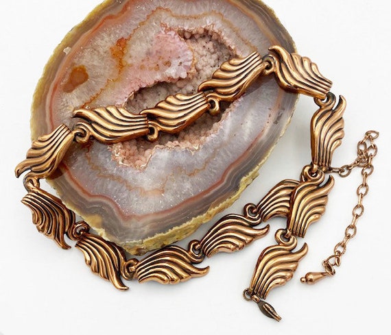 RENOIR Vintage Copper Link Necklace Signed 19 inc… - image 6