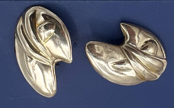 Earrings, Mexico, Solid Sterling Silver, Signed, - image 3